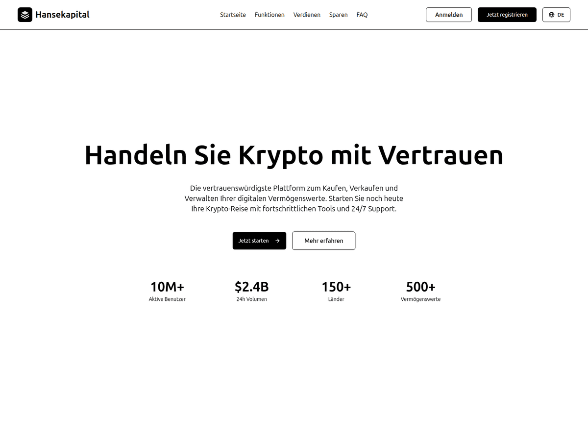 Screenshot von Hansekapitalls