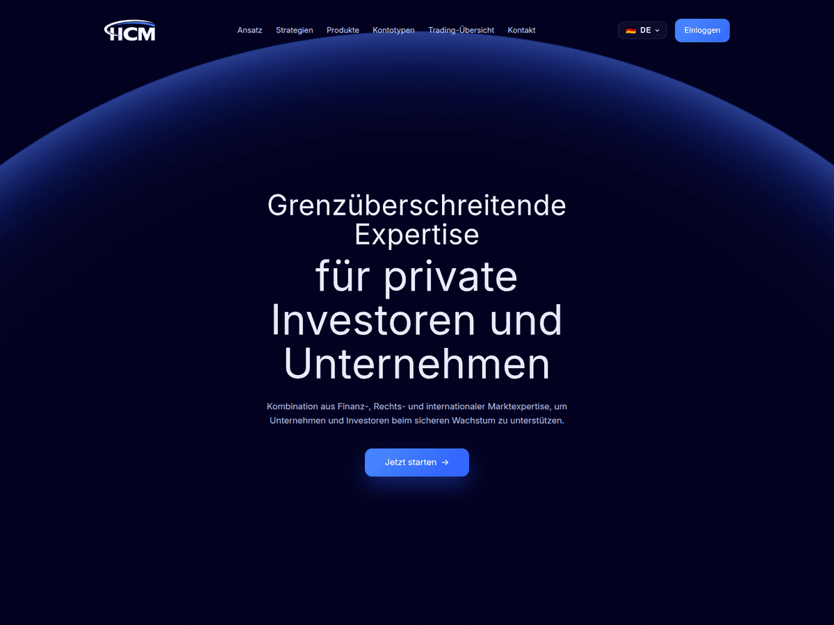 Screenshot der Webseite Helvcapital (helvcapital.com)