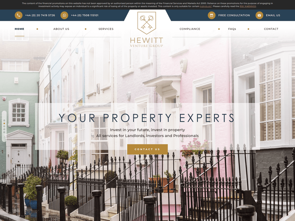 Screenshot von Hewittventuregroup