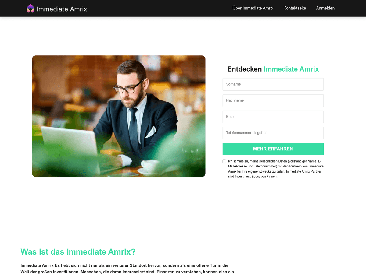 Screenshot von Immediateamrix