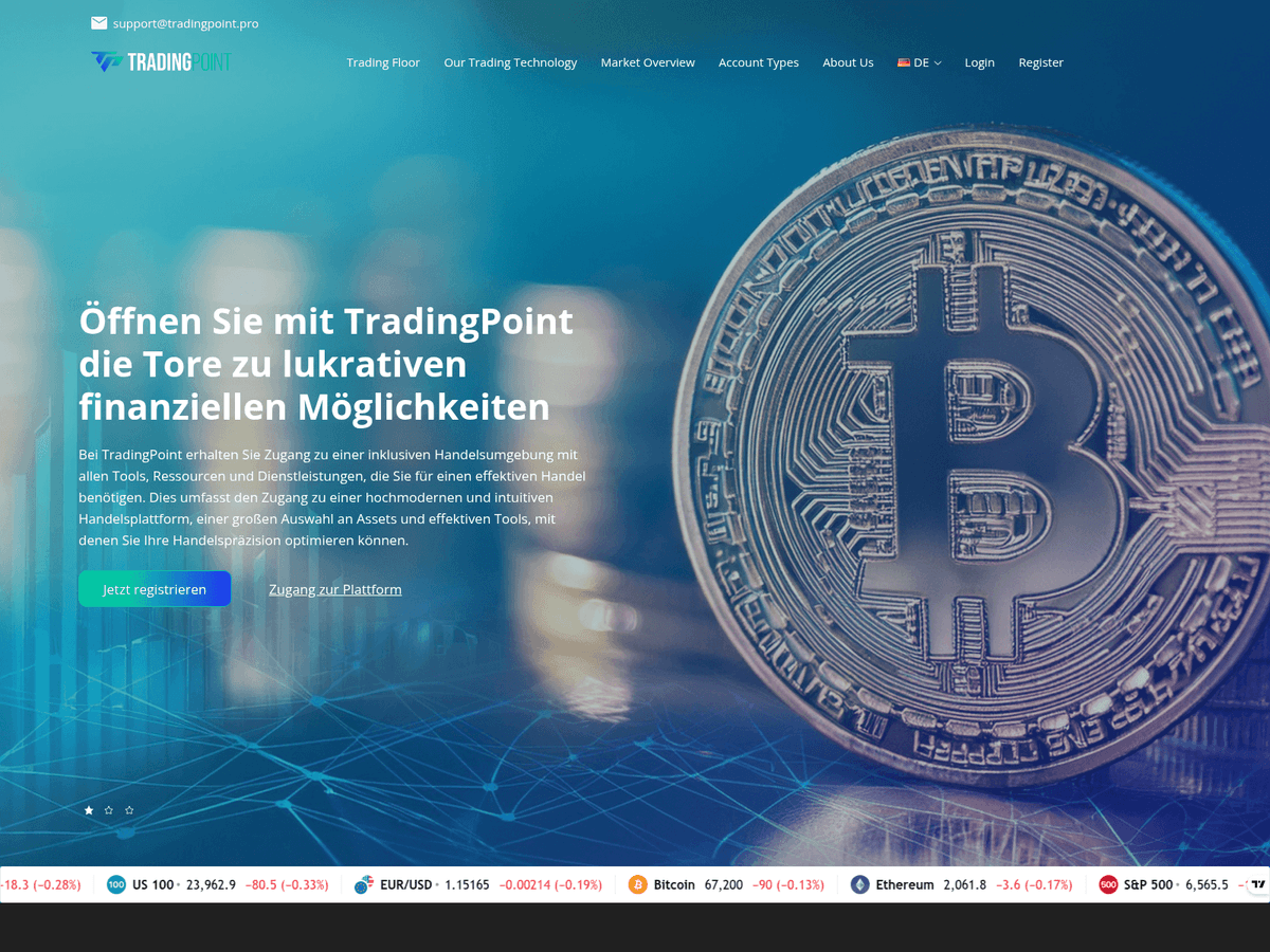 Screenshot der Webseite Investtrading (investtrading.co)