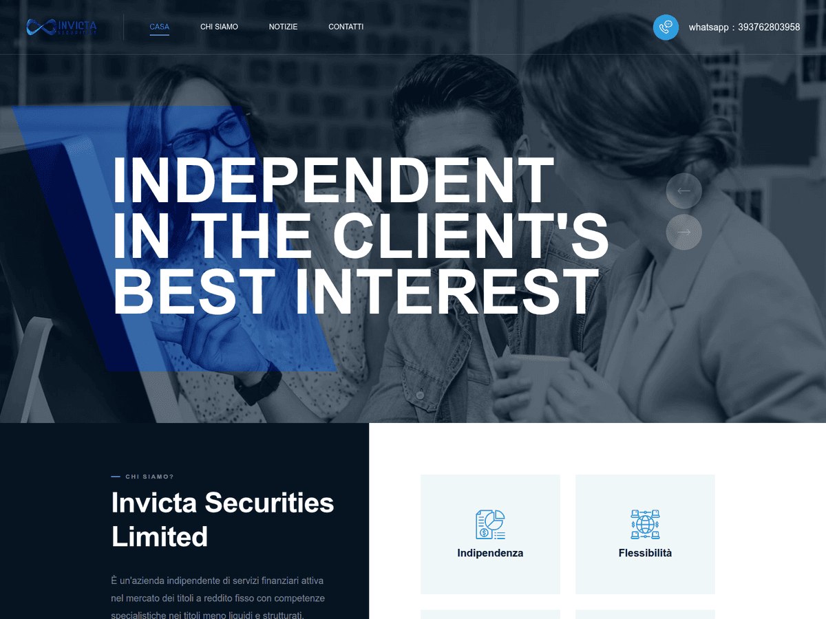 Screenshot der Webseite Invictait (invictait.vip)