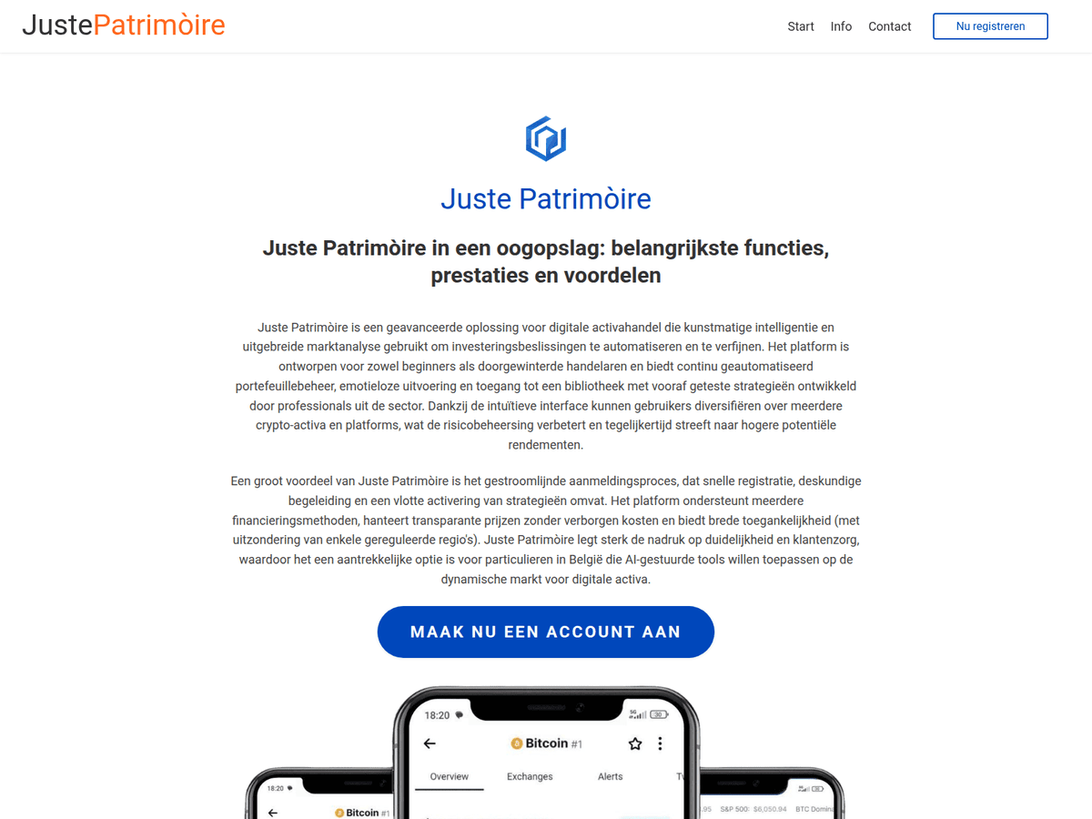 Screenshot von Justepatrimoireai