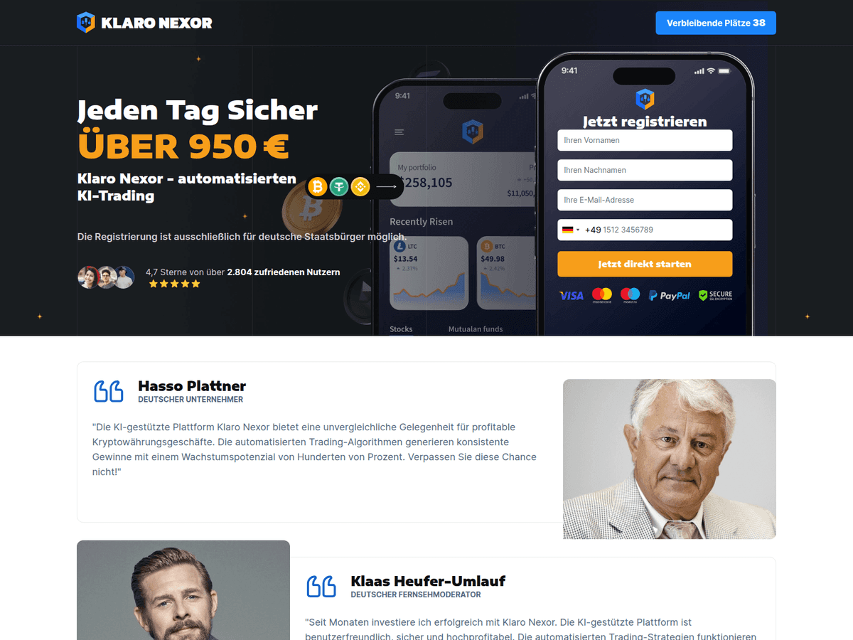 Screenshot von Klaronexor