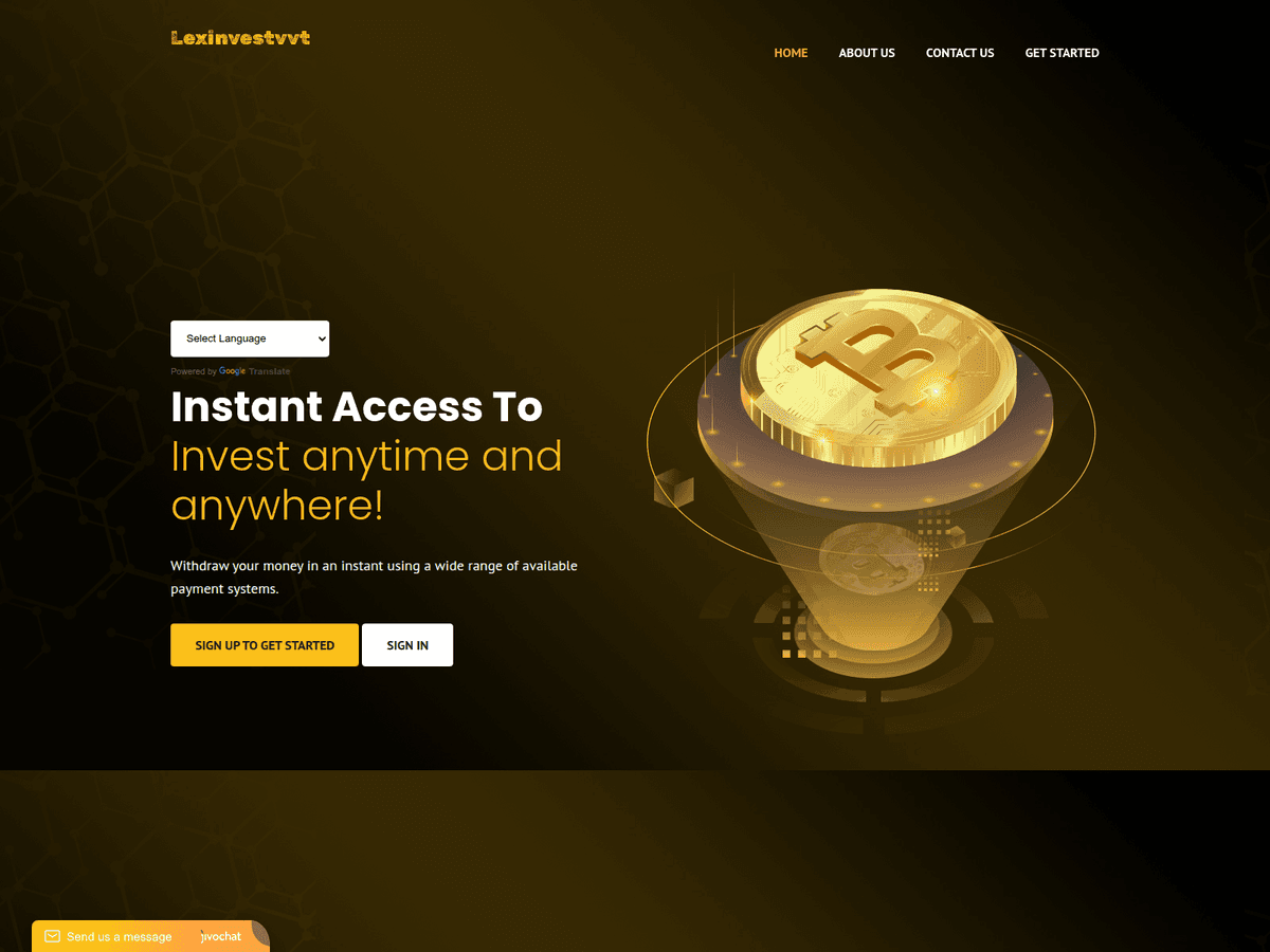 Screenshot der Webseite Lexinvestvvt (lexinvestvvt.com)