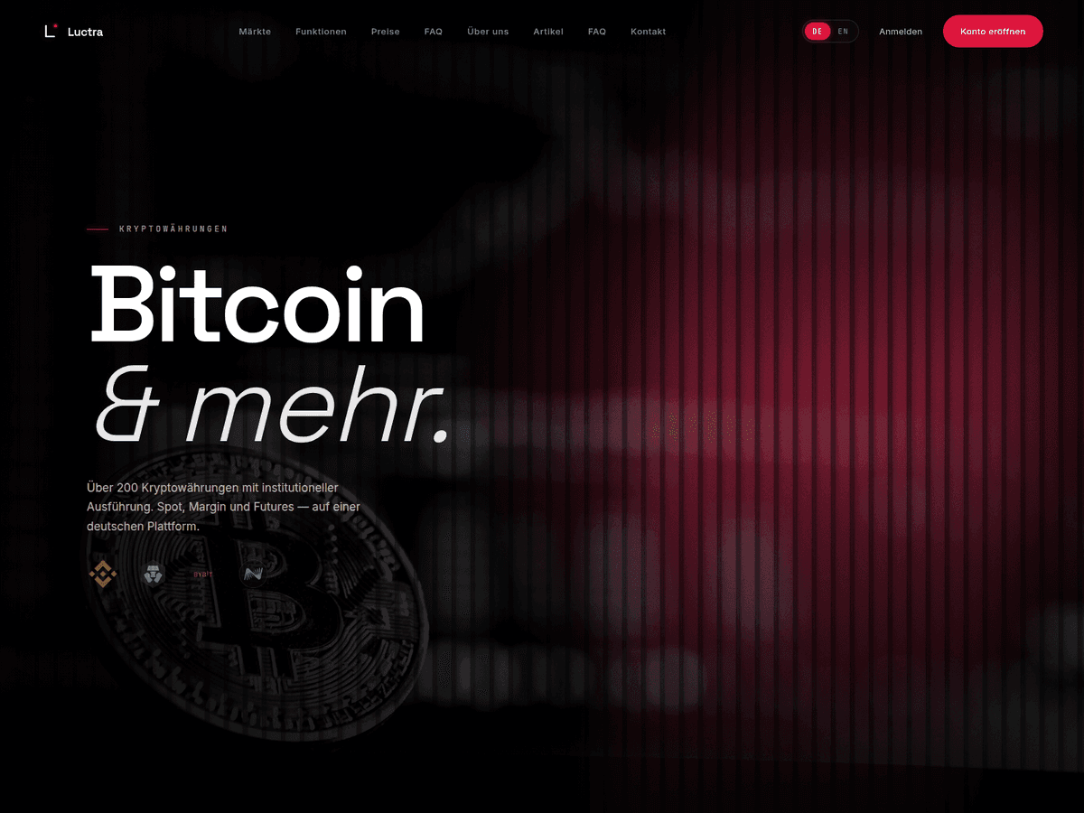 Screenshot der Webseite Luctra (luctra.net)