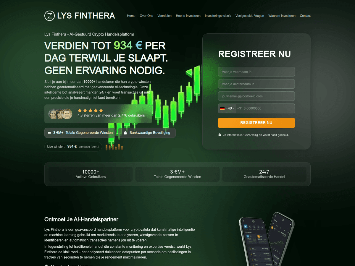 Screenshot der Webseite Lysfintheratrade (lysfintheratrade.com)