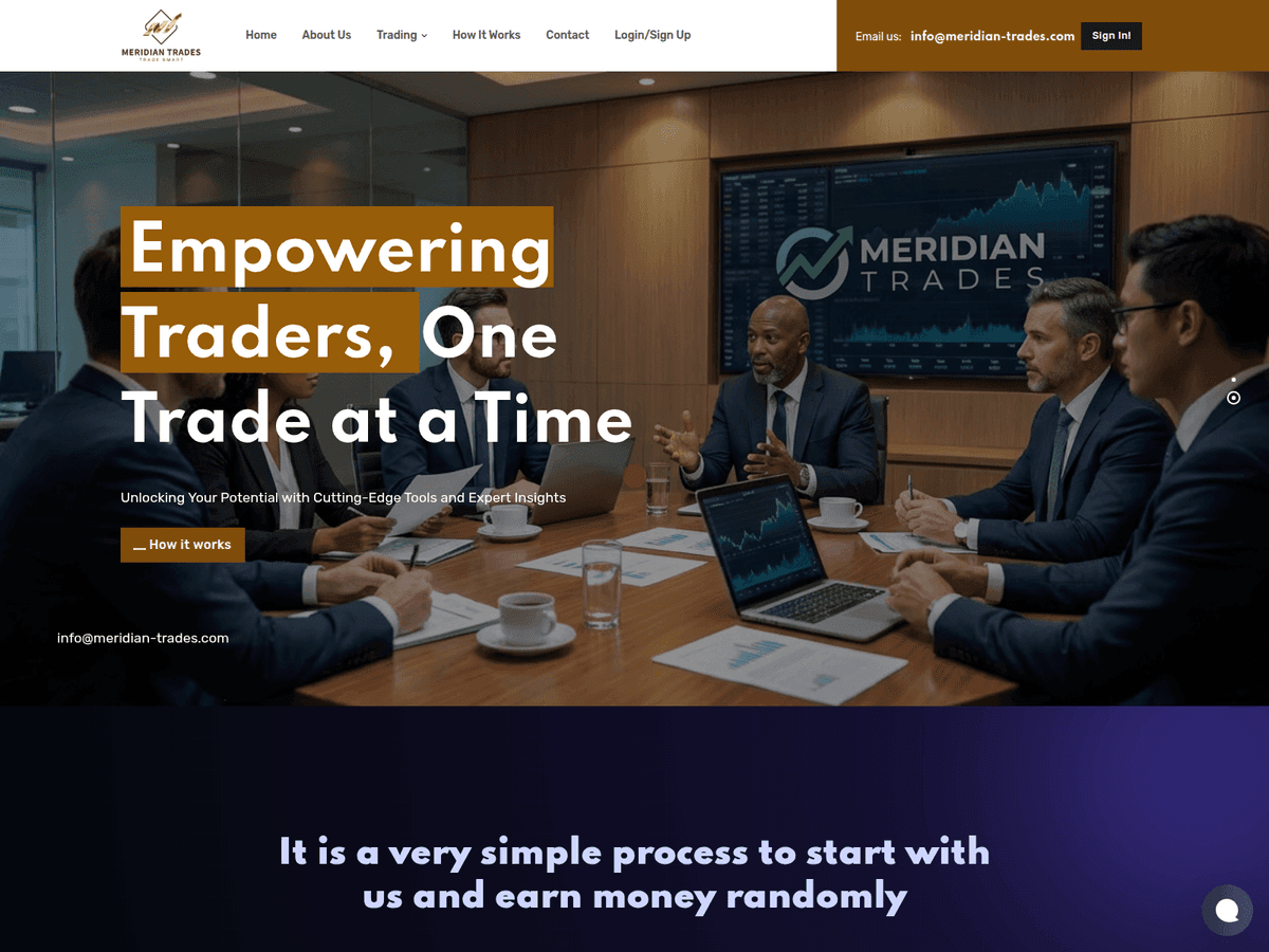Screenshot von Meridian Trades