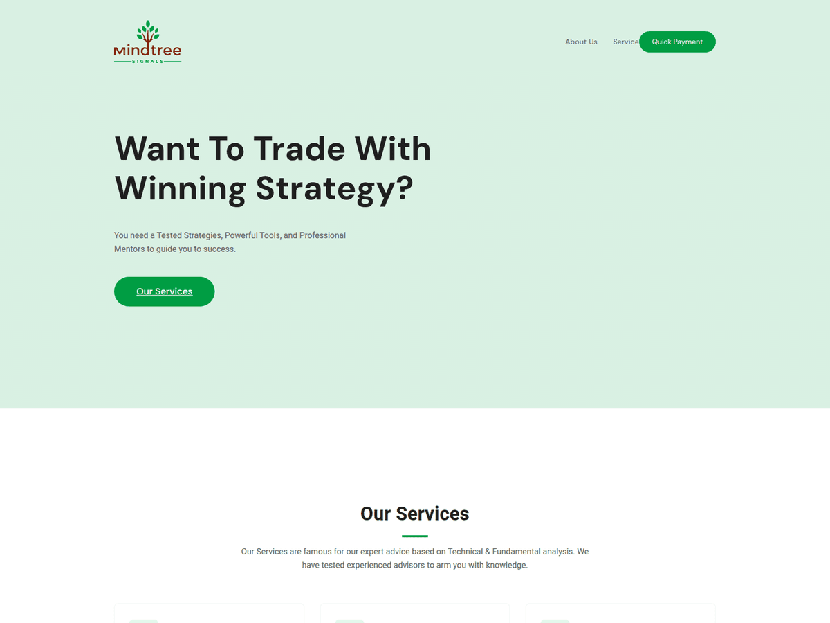 Screenshot von Mindtreesignals
