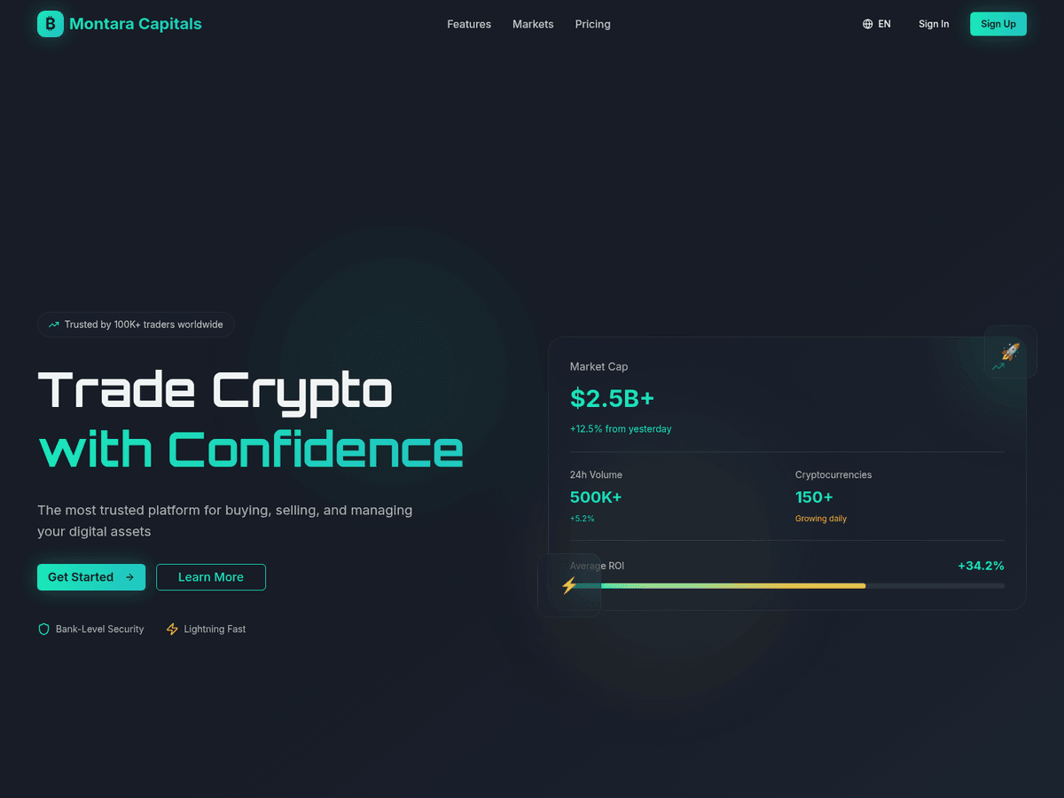 Screenshot der Webseite Montaracapitals (montaracapitals.com)