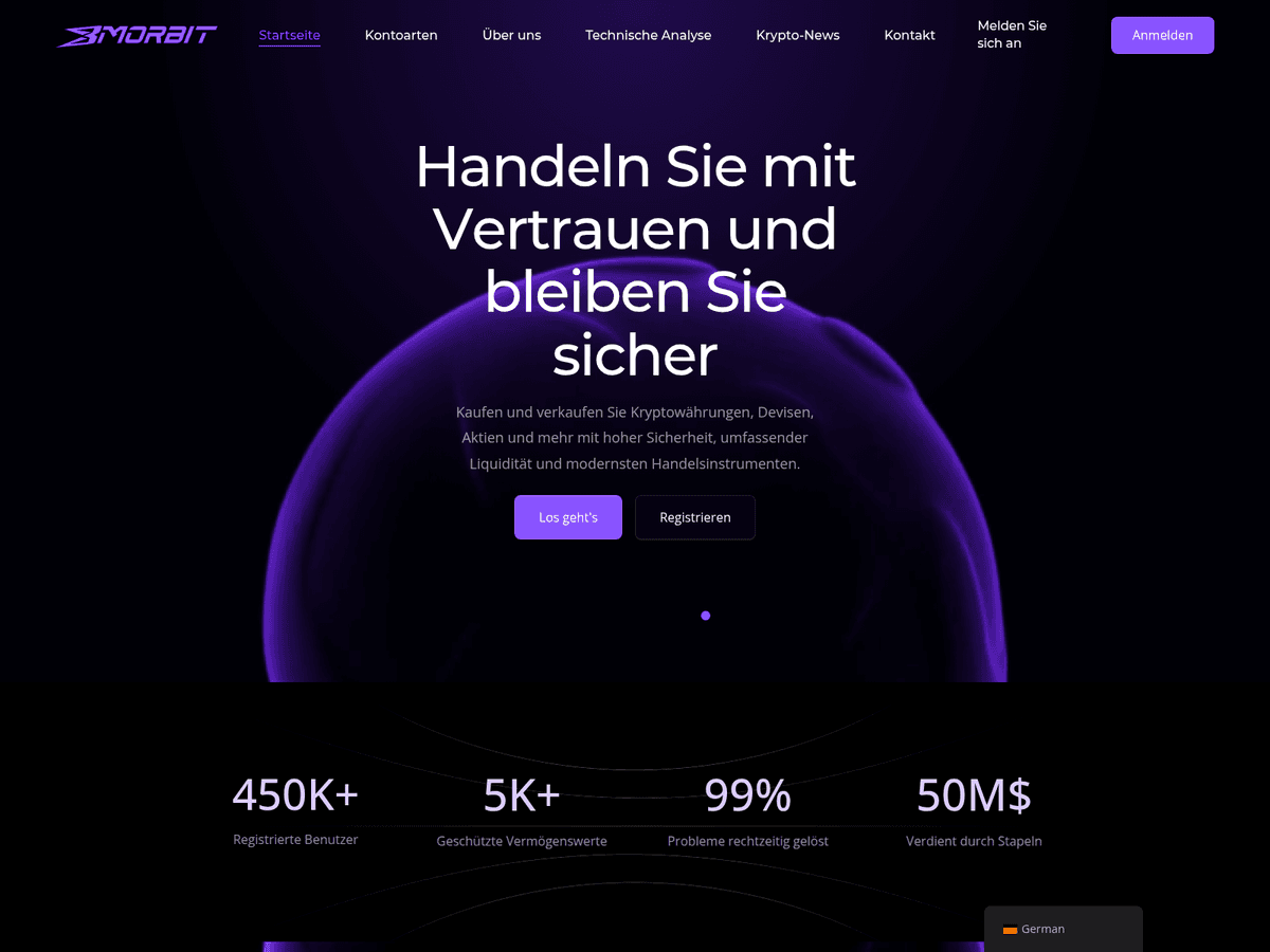 Screenshot der Webseite Morbit (morbit.co)