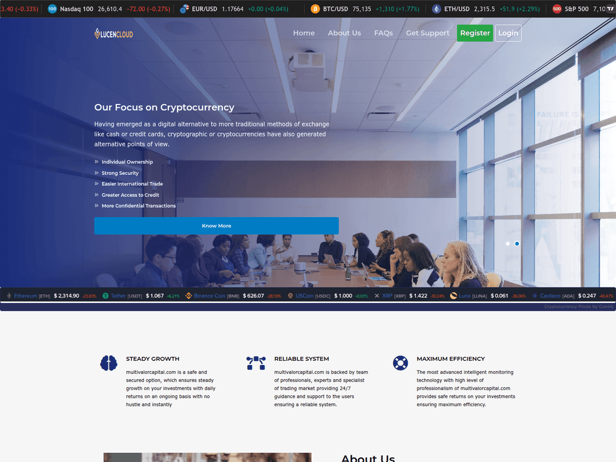 Screenshot von Multivalorcapital