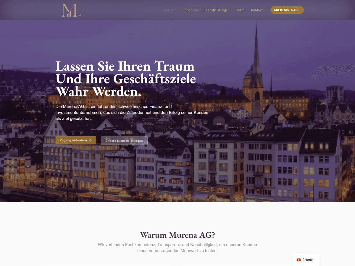 Screenshot von Murena Invest