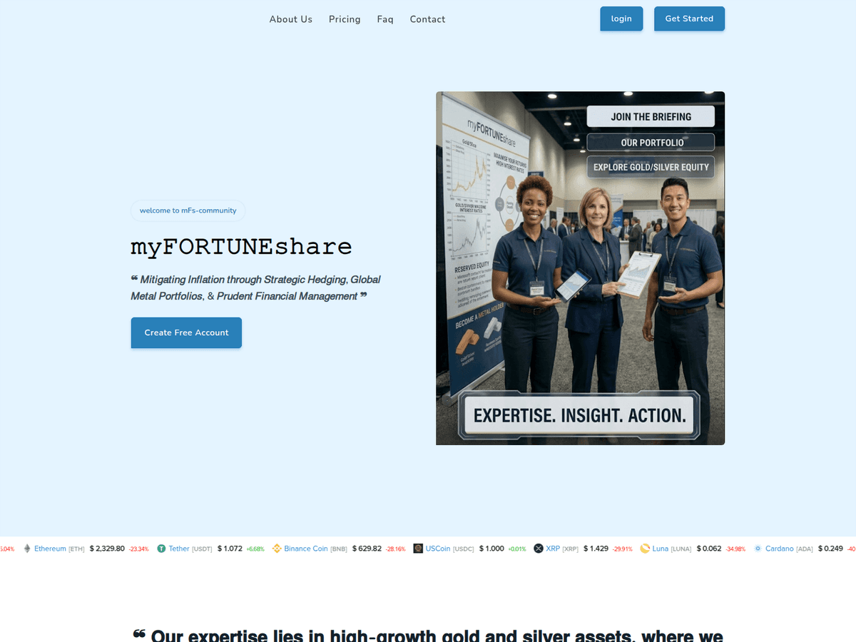 Screenshot von Myfortuneshare