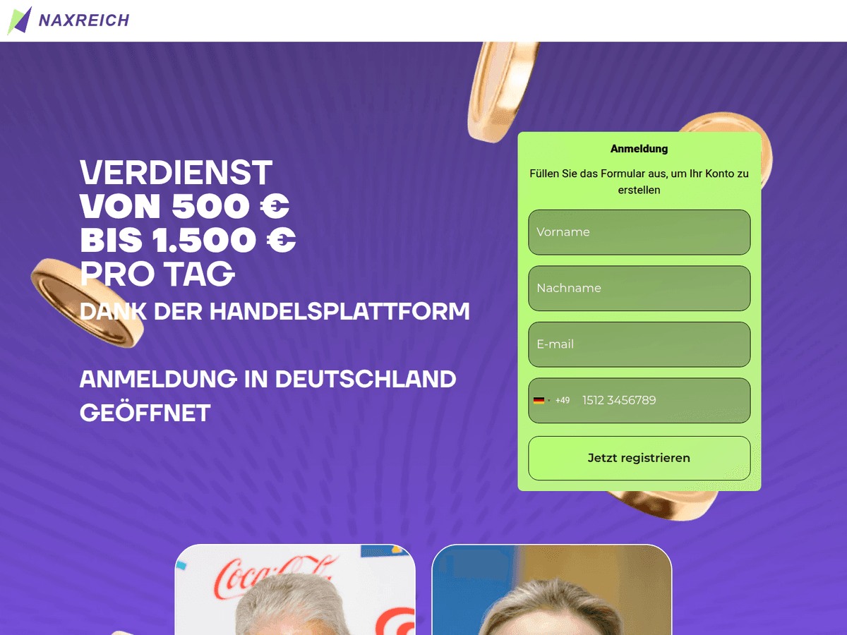 Screenshot der Webseite Naxreich (naxreich.de)