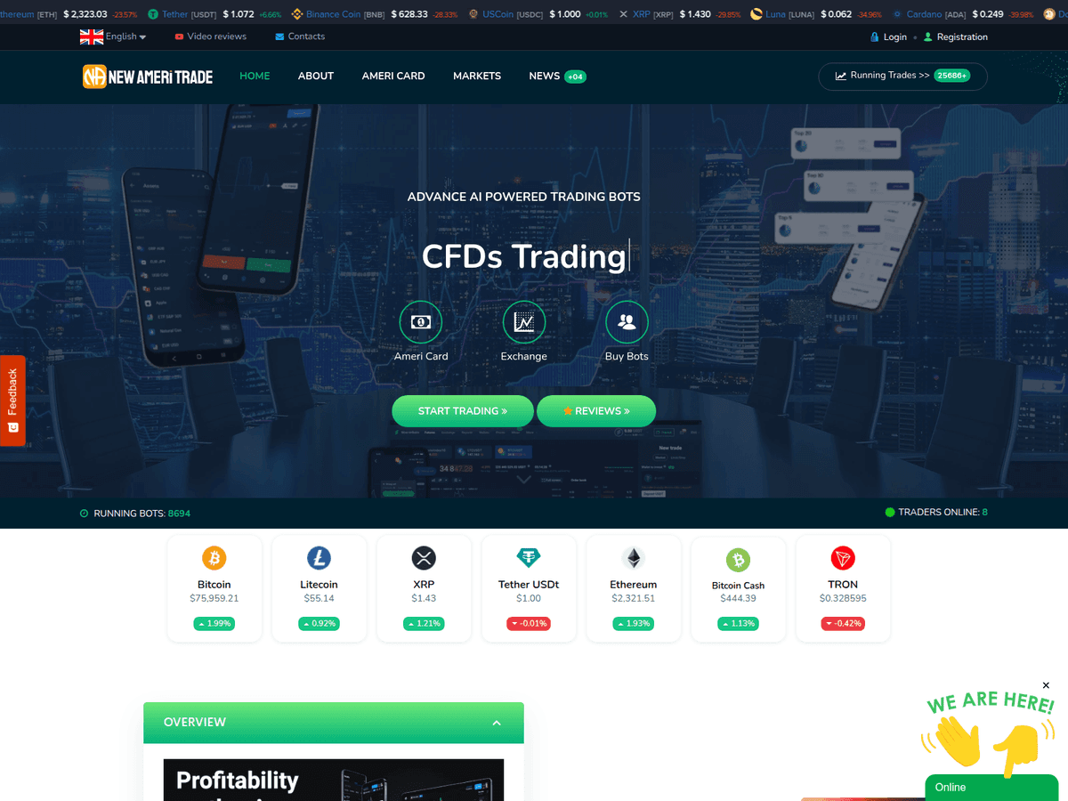 Screenshot von Newameritrade