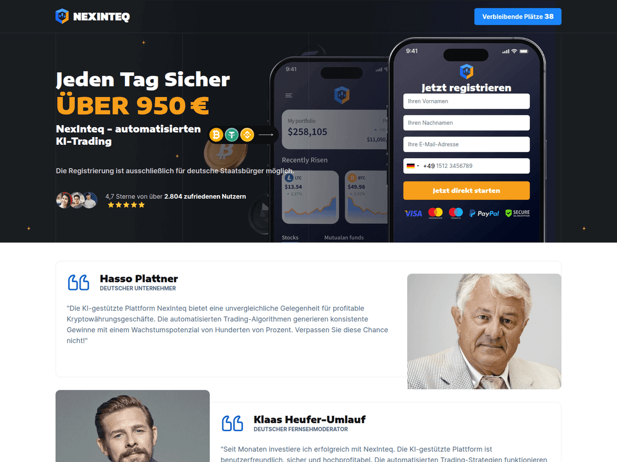 Screenshot der Webseite Nexinteq (nexinteq.de)