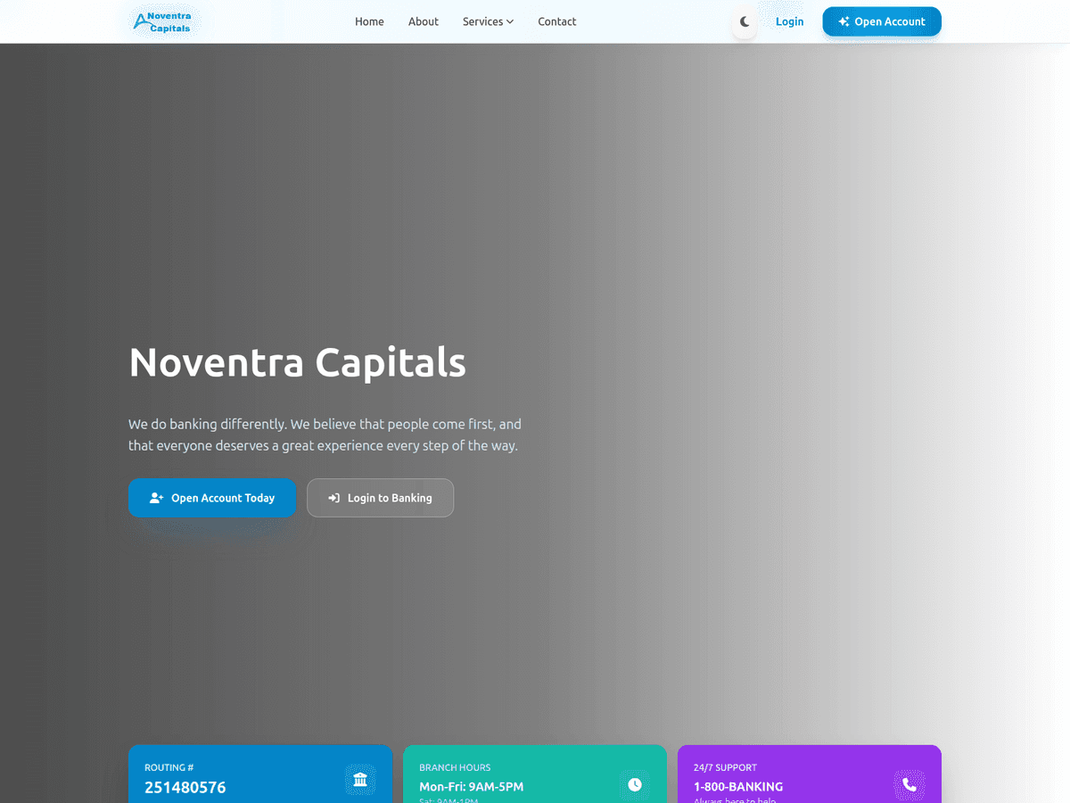 Screenshot von Noventracapitals