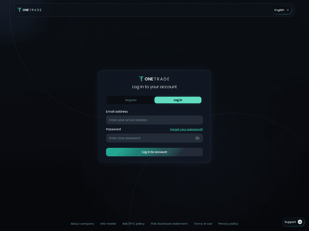 Screenshot von Onetrade