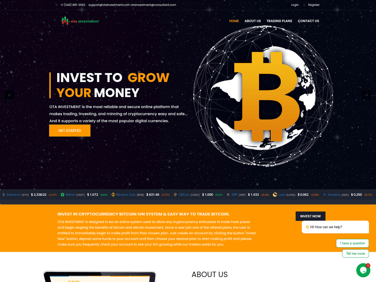 Screenshot von Otainvestment