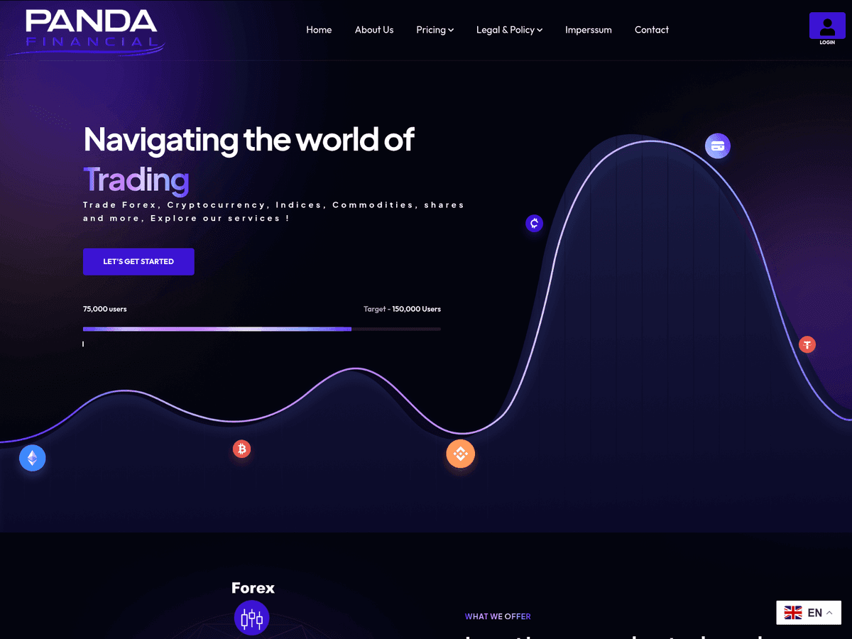 Screenshot von Panda Financial