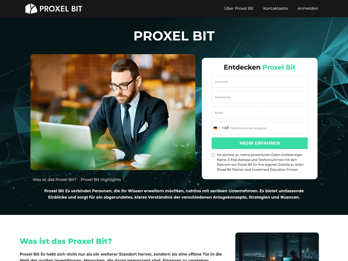 Screenshot von Proxelbit
