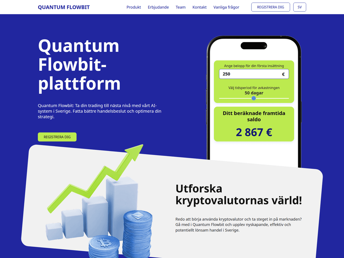 Screenshot der Webseite Quantum Flowbit (quantum-flowbit.com)