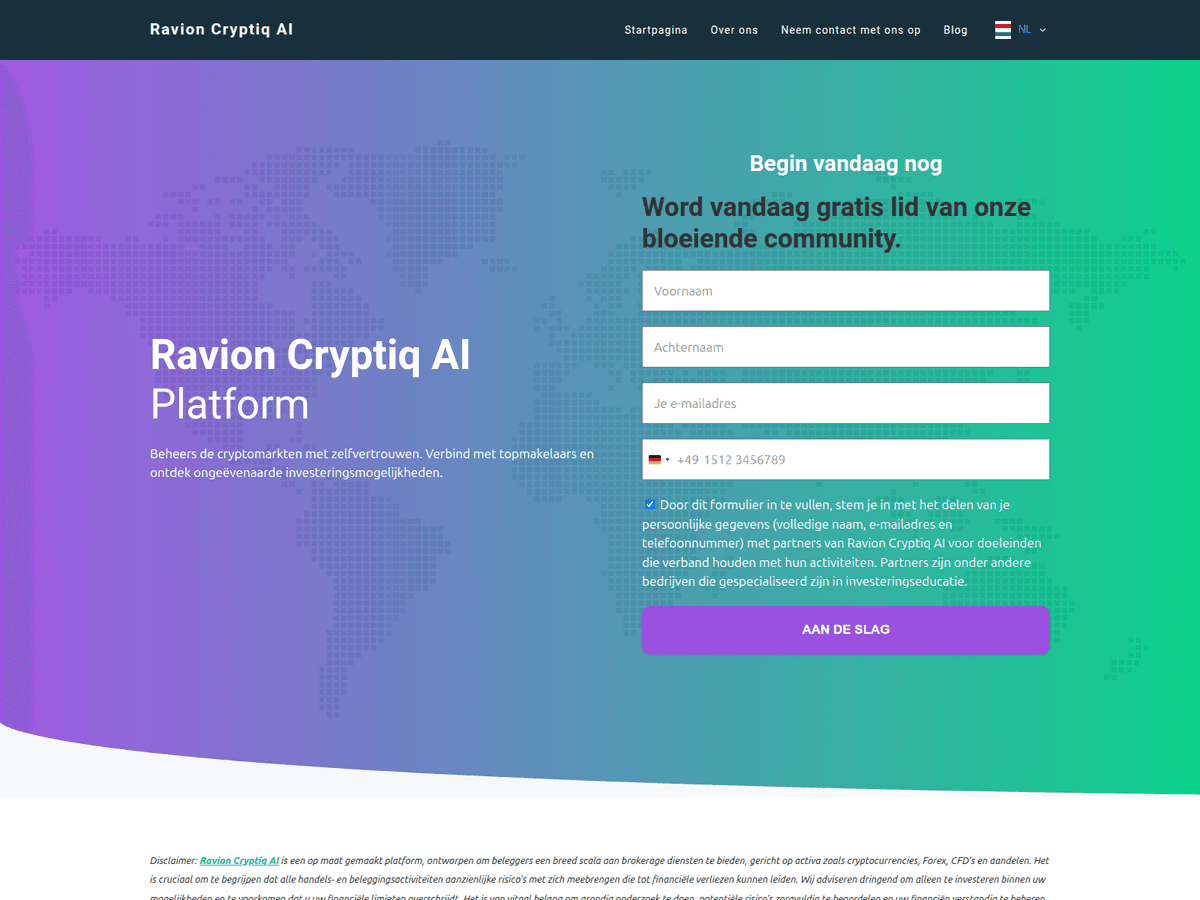 Screenshot von Ravioncryptiqai