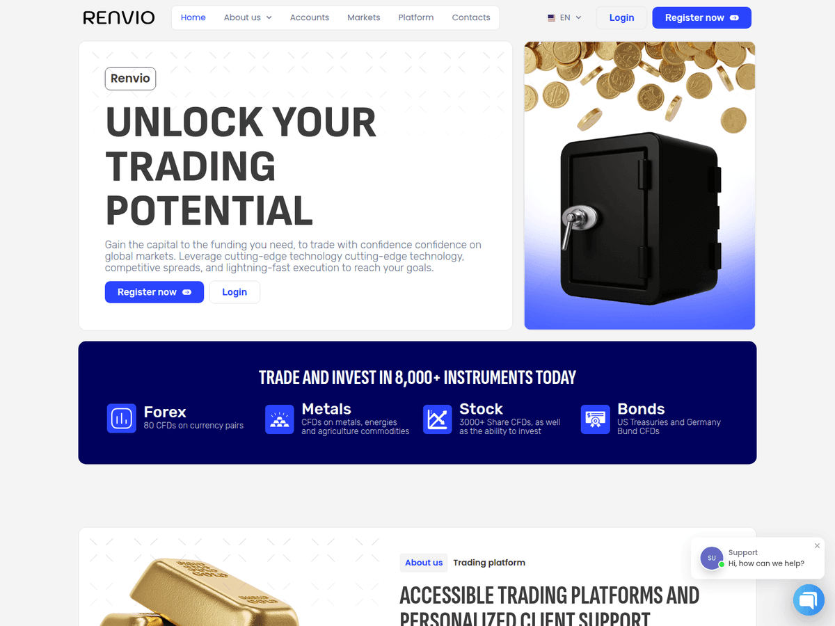 Screenshot der Webseite Renvio (renvio.icu)