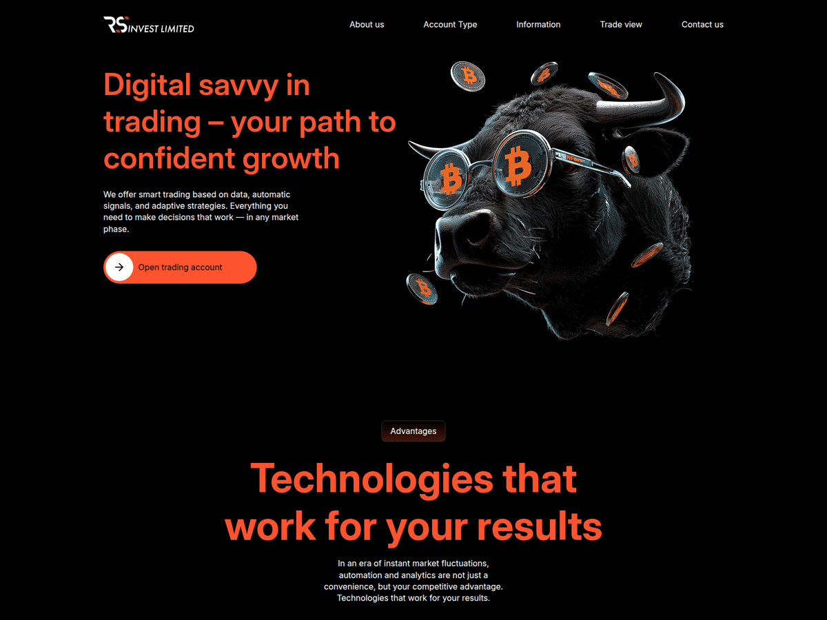 Screenshot der Webseite Rsinvestlimited (rsinvestlimited.com)