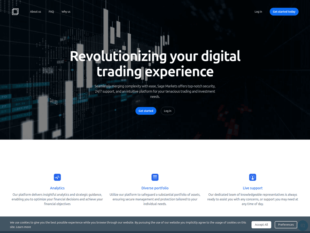 Screenshot der Webseite Sagemarkets (sagemarkets.net)