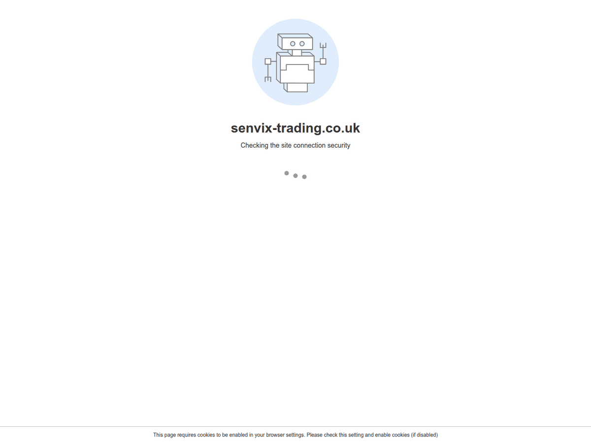 Screenshot der Webseite Senvix Trading (senvix-trading.co.uk)