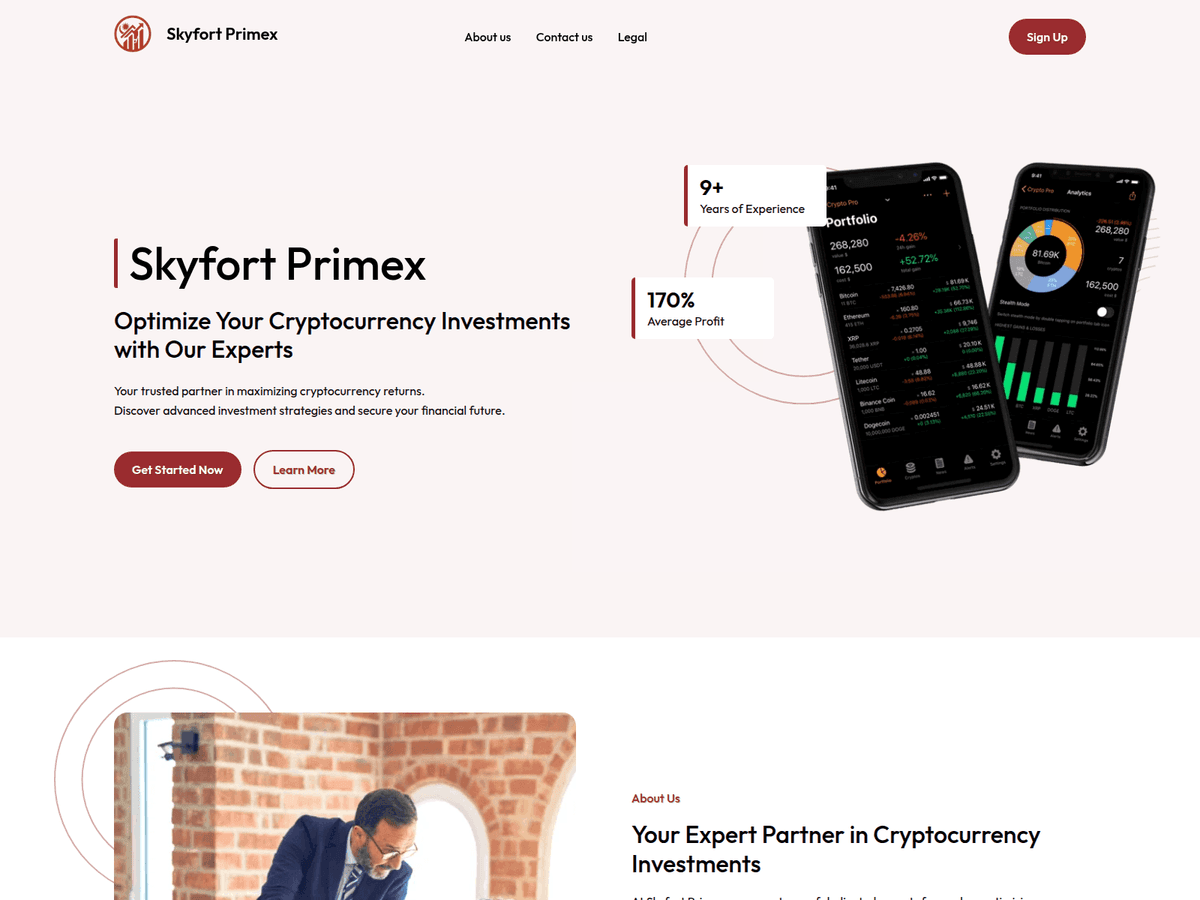Screenshot der Webseite Skyfortprimex (skyfortprimex.net)