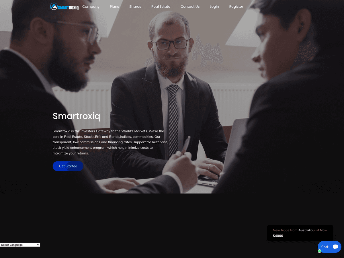 Screenshot der Webseite Smartroxiq (smartroxiq.com)