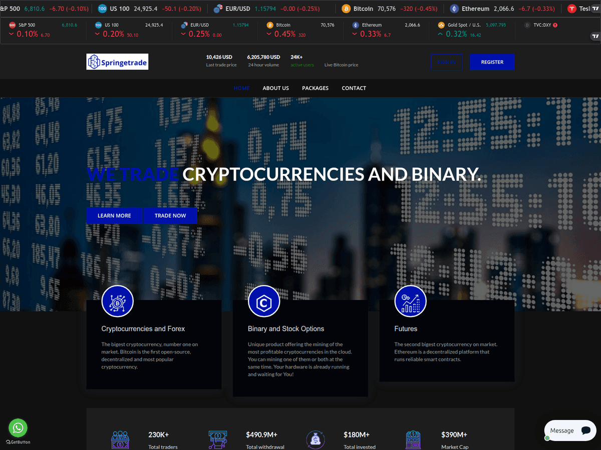 Screenshot von Springetrade
