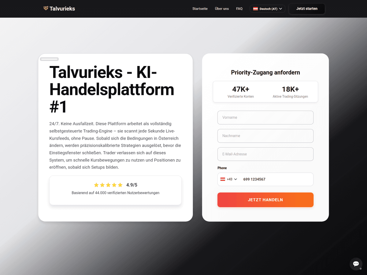 Screenshot der Webseite Talvurieks (talvurieks.at)