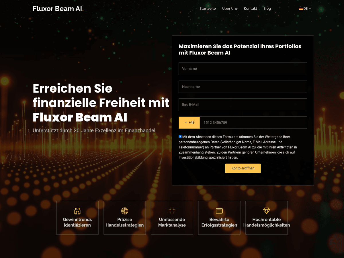 Screenshot von The Fluxorbeamai