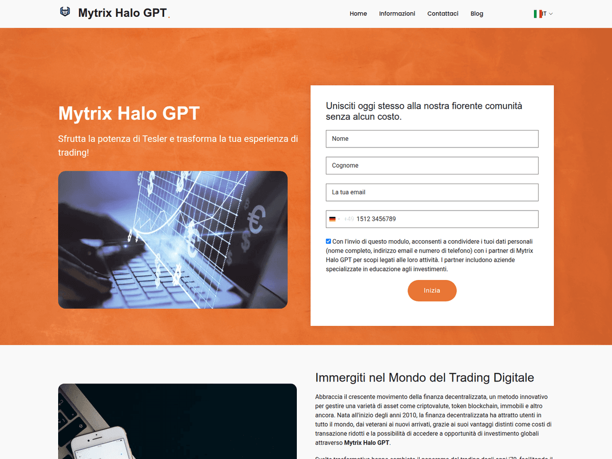 Screenshot der Webseite The Mytrixhalogpt (the-mytrixhalogpt.net)
