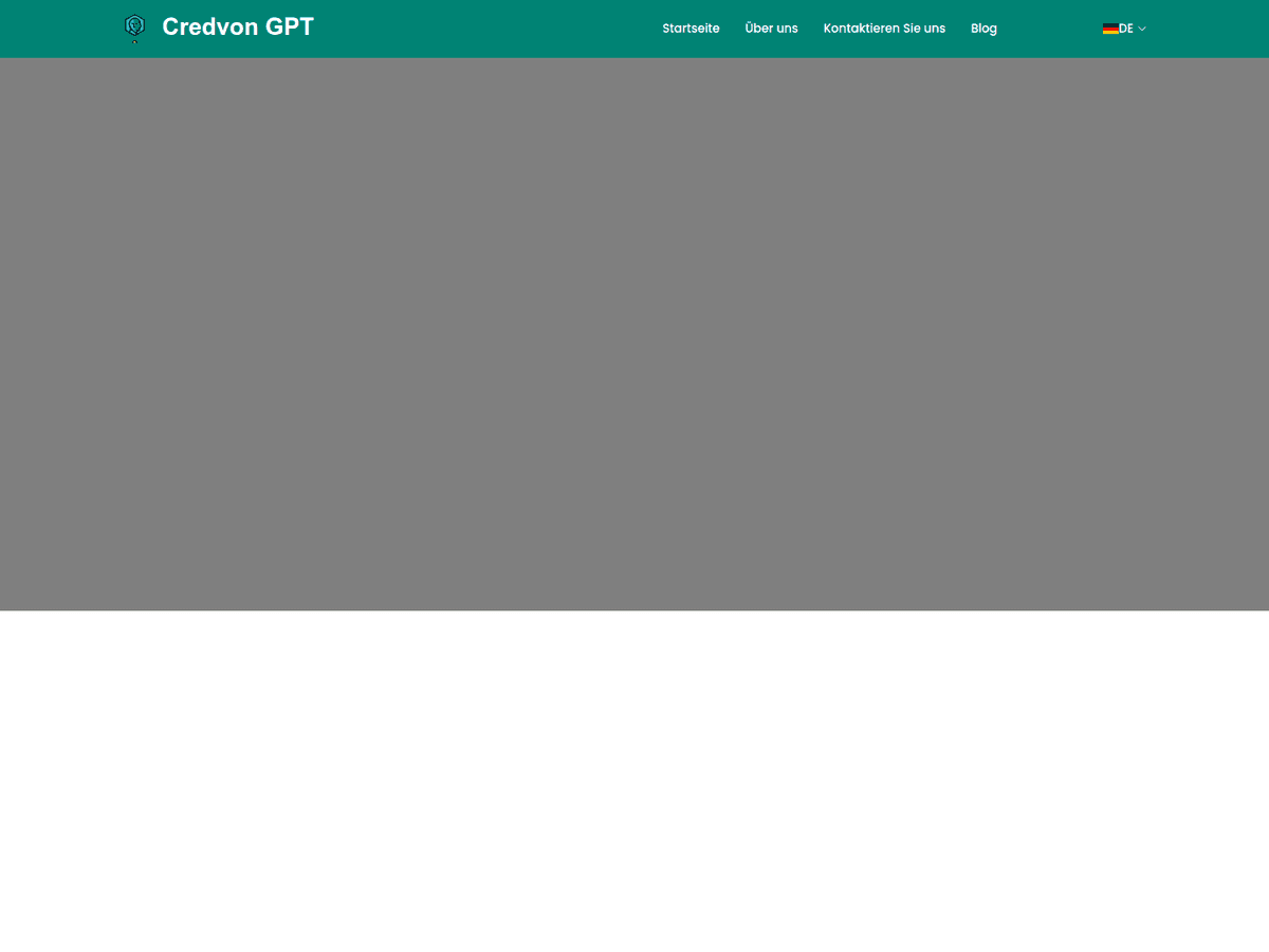 Screenshot der Webseite Thecredvongpt (thecredvongpt.de)