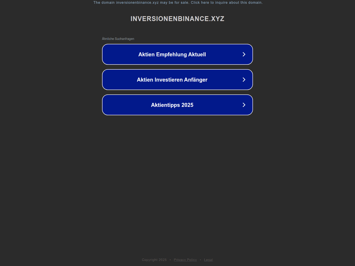 Screenshot von Inversionenbinance