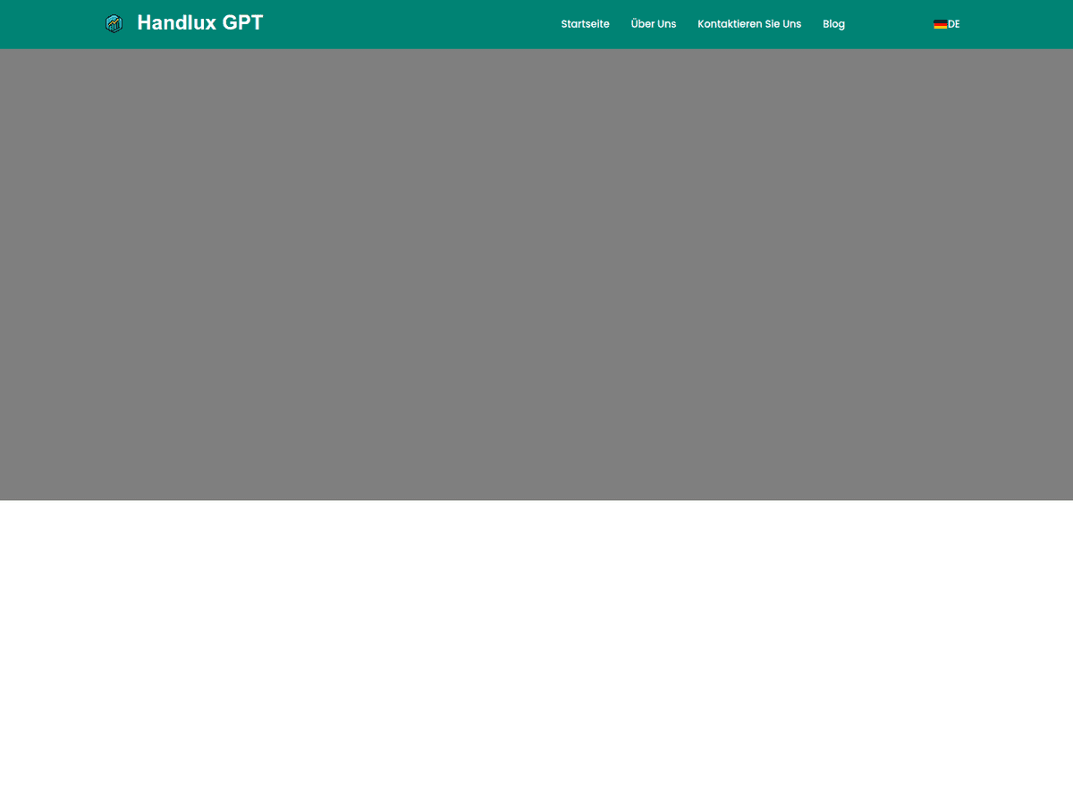 Screenshot der Webseite Thehandlux Gpt (thehandlux-gpt.de)