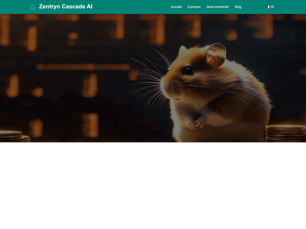 Screenshot der Webseite Thezentryncascade Ai (thezentryncascade-ai.org)