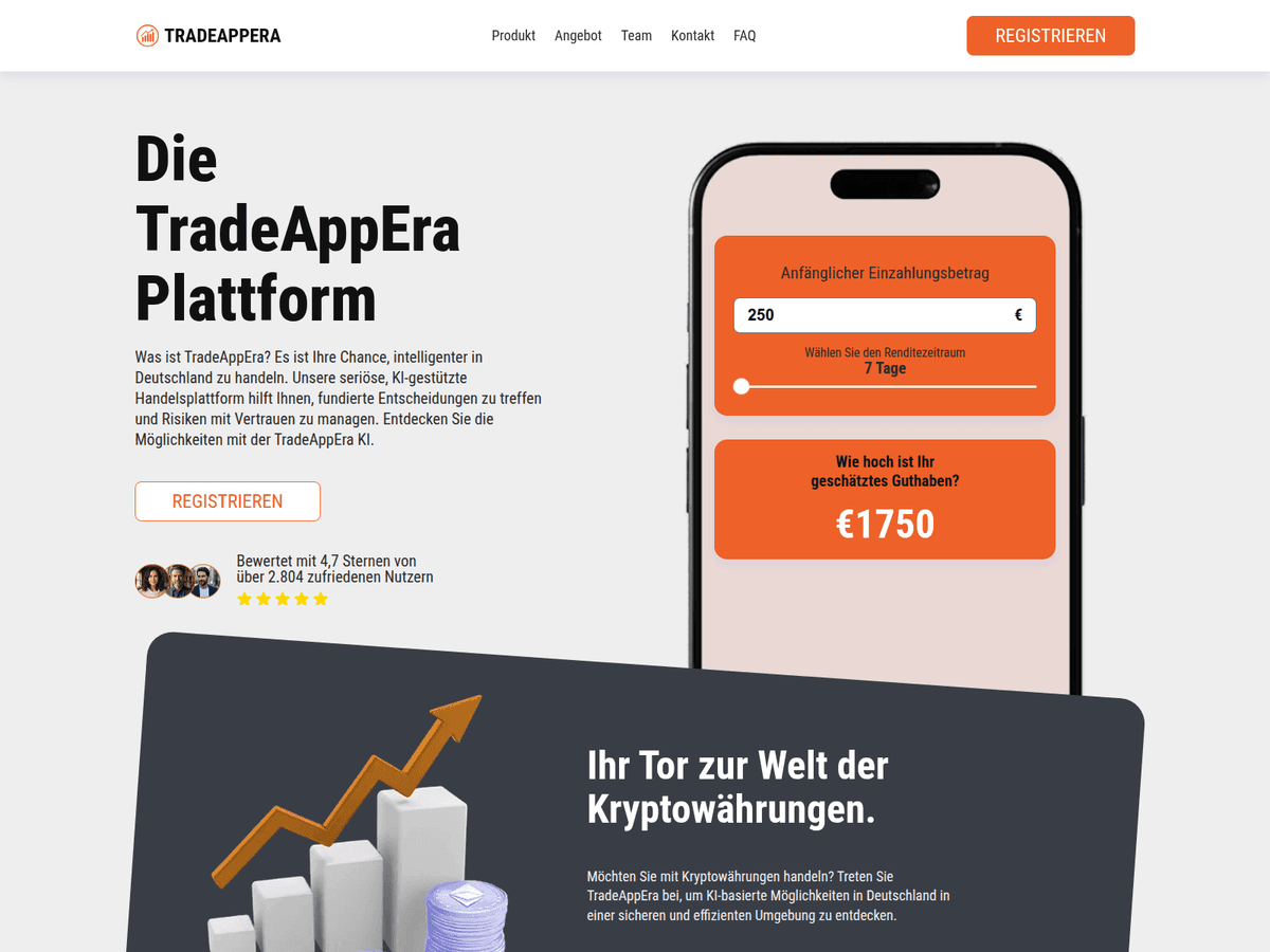 Screenshot von Tradeappera