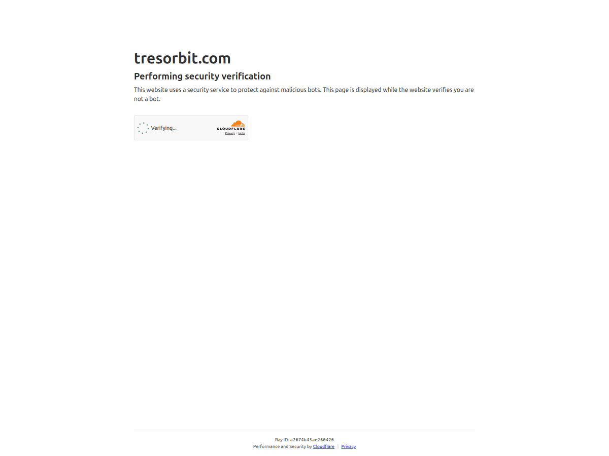 Screenshot von Tresorbit
