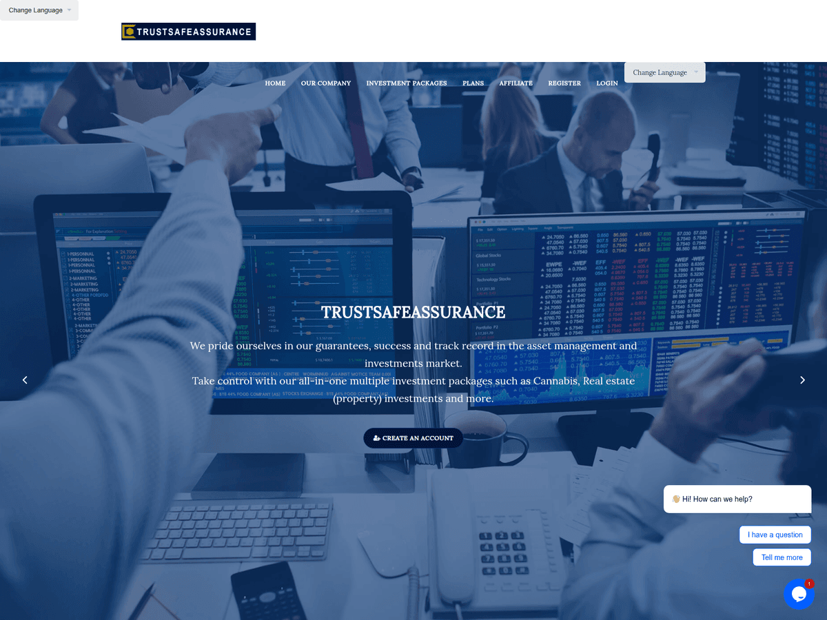 Screenshot der Webseite Trustsafeassurance (trustsafeassurance.org)