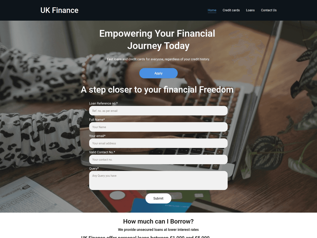 Screenshot von Uk Finance