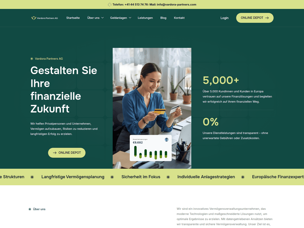 Screenshot von Vardora Partners