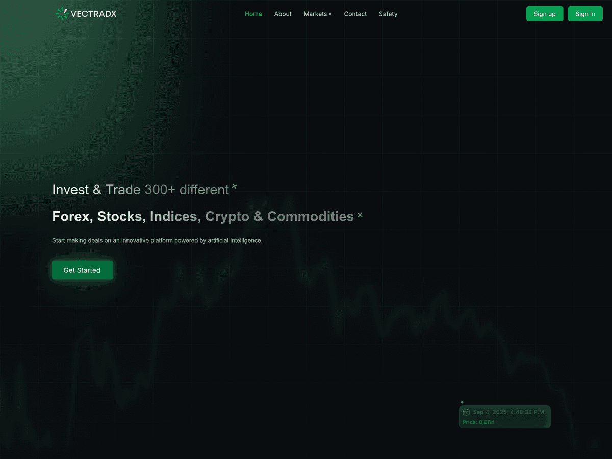 Screenshot von Vectradx