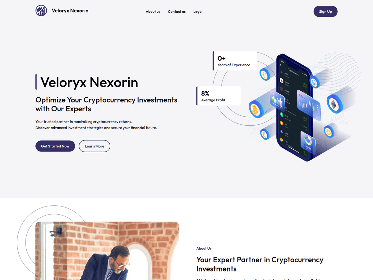 Screenshot der Webseite Veloryxnexorinofficial (veloryxnexorinofficial.com)