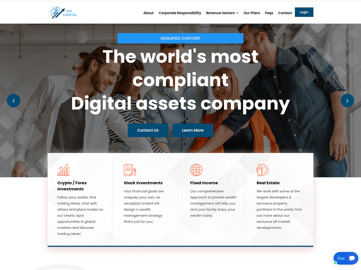 Screenshot der Webseite Vixcapital Limited (vixcapital-limited.live)